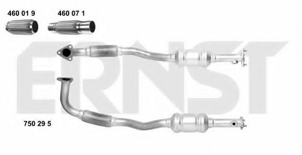 ERNST 750295 Катализатор для DAEWOO MATIZ (Дэу Матиз) ERNST 750295 Катализатор для DAEWOO MATIZ (Дэу Матиз)