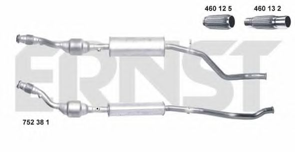 ERNST 752381 Катализатор для PEUGEOT 206 CC (Пежо 206 сс) ERNST 752381 Катализатор для PEUGEOT 206 CC (Пежо 206 сс)
