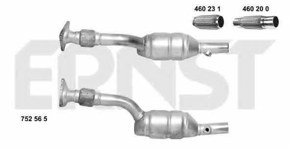 ERNST 752565 Катализатор для RENAULT SCNIC II (Рено Сценик 2) ERNST 752565 Катализатор для RENAULT SCNIC II (Рено Сценик 2)