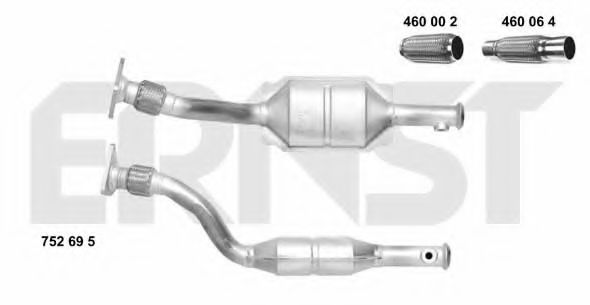 ERNST 752695 Катализатор для RENAULT SCNIC I (Рено Сценик и) ERNST 752695 Катализатор для RENAULT SCNIC I (Рено Сценик и)