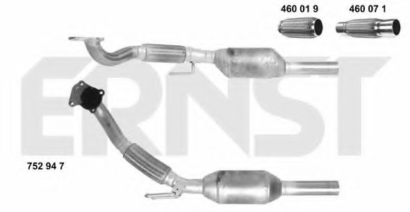 ERNST 752947 Катализатор для VOLKSWAGEN VENTO (Фольксваген Венто) ERNST 752947 Катализатор для VOLKSWAGEN VENTO (Фольксваген Венто)