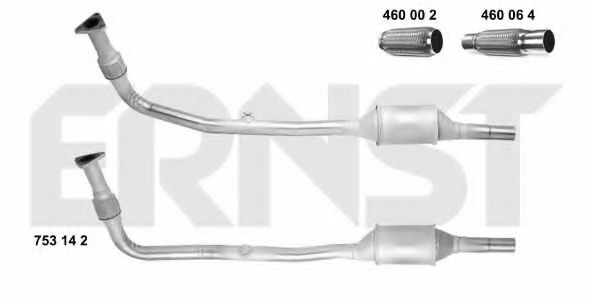 ERNST 753142 Катализатор для VOLKSWAGEN POLO (Фольксваген Поло)
