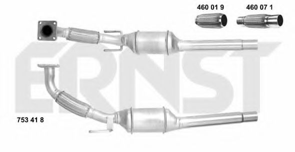 ERNST 753418 Катализатор для VOLKSWAGEN GOLF IV (Фольксваген Гольф 4) ERNST 753418 Катализатор для VOLKSWAGEN GOLF IV (Фольксваген Гольф 4)
