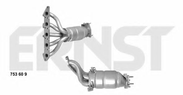 ERNST 753609 Катализатор; Катализатор коллектора для VOLVO S80 I (Вольво S80 1) ERNST 753609 Катализатор; Катализатор коллектора для VOLVO S80 I (Вольво S80 1)