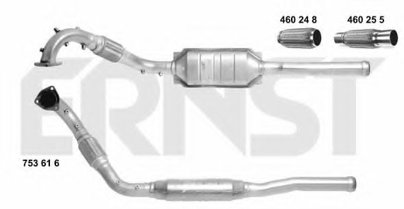 ERNST 753616 Катализатор для VOLVO S70 (Вольво С70) ERNST 753616 Катализатор для VOLVO S70 (Вольво С70)