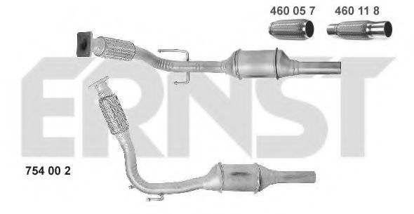 ERNST 754002 Катализатор для VOLKSWAGEN POLO (Фольксваген Поло) ERNST 754002 Катализатор для VOLKSWAGEN POLO (Фольксваген Поло)