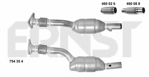 ERNST 754354 Катализатор для RENAULT SCNIC II (Рено Сценик 2) ERNST 754354 Катализатор для RENAULT SCNIC II (Рено Сценик 2)