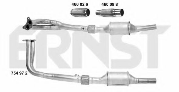 ERNST 754972 Катализатор для SKODA FELICIA I (Шкода Фелиция 1) ERNST 754972 Катализатор для SKODA FELICIA I (Шкода Фелиция 1)