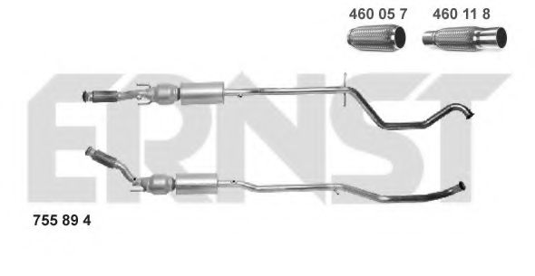 ERNST 755894 Катализатор для PEUGEOT 407 (Пежо 407) ERNST 755894 Катализатор для PEUGEOT 407 (Пежо 407)