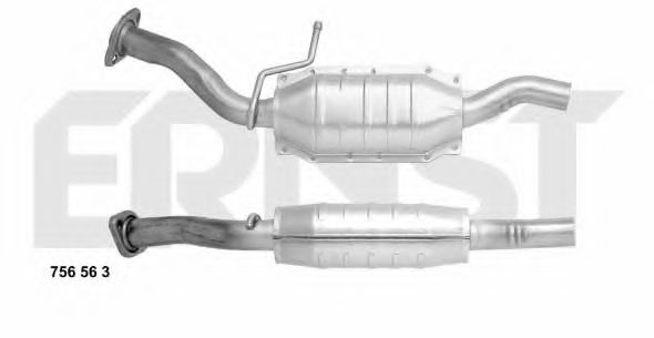 ERNST 756563 Катализатор для FORD FIESTA (Форд Фиэста) ERNST 756563 Катализатор для FORD FIESTA (Форд Фиэста)