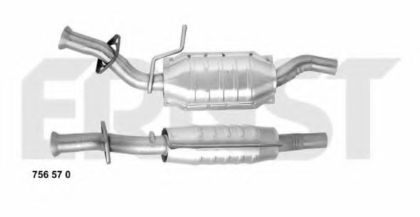 ERNST 756570 Катализатор для FORD FIESTA (Форд Фиэста) ERNST 756570 Катализатор для FORD FIESTA (Форд Фиэста)