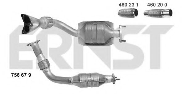 ERNST 756679 Катализатор для FORD ESCORT 95 (Форд Эскорт 95) ERNST 756679 Катализатор для FORD ESCORT 95 (Форд Эскорт 95)