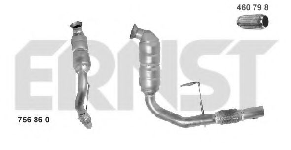 ERNST 756860 Катализатор для JEEP GRAND CHEROKEE II (Джип Гранд чироки 2) ERNST 756860 Катализатор для JEEP GRAND CHEROKEE II (Джип Гранд чироки 2)