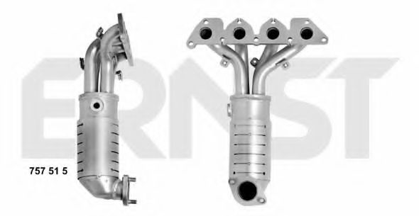 ERNST 757515 Катализатор; Катализатор коллектора для KIA CERATO (Киа Cэрато) ERNST 757515 Катализатор; Катализатор коллектора для KIA CERATO (Киа Cэрато)
