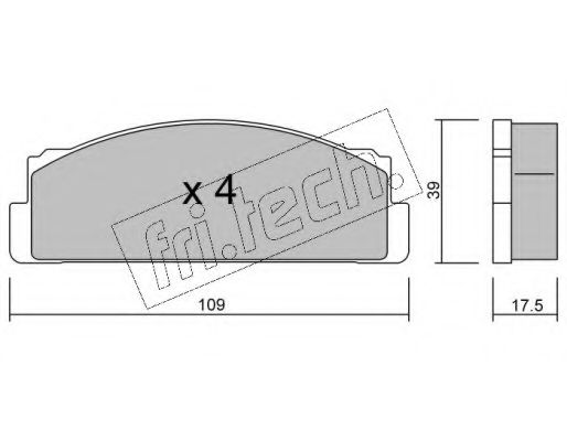 fri.tech. 001.0 Тормозные колодки для FIAT SUPERBRAVO (Фиат Супербраvо) fri.tech. 001.0 Тормозные колодки для FIAT SUPERBRAVO (Фиат Супербраvо)