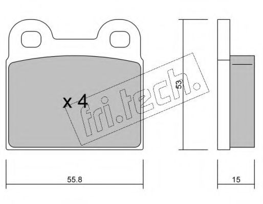 fri.tech. 002.1 Тормозные колодки для OPEL OLYMPIA A (Опель Олъмпиа а) fri.tech. 002.1 Тормозные колодки для OPEL OLYMPIA A (Опель Олъмпиа а)