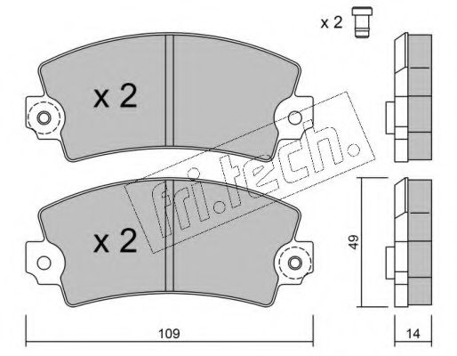 fri.tech. 005.5 Тормозные колодки для RENAULT LE CAR (Рено Лэ cар) fri.tech. 005.5 Тормозные колодки для RENAULT LE CAR (Рено Лэ cар)