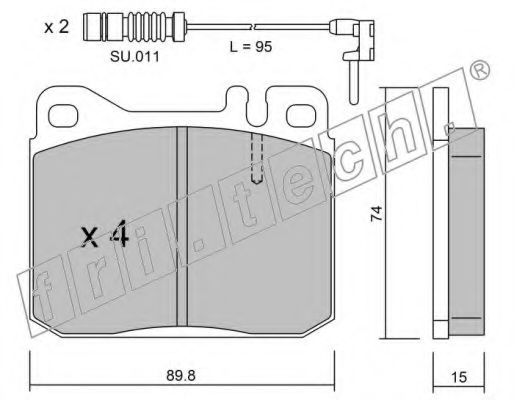 fri.tech. 013.0W Тормозные колодки для MERCEDES-BENZ SL (Мэрcэдэс-бэнз Сл) fri.tech. 013.0W Тормозные колодки для MERCEDES-BENZ SL (Мэрcэдэс-бэнз Сл)
