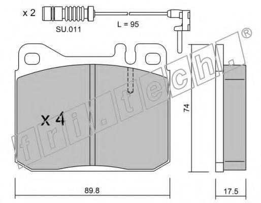 fri.tech. 013.1W Тормозные колодки для MERCEDES-BENZ SL (Мэрcэдэс-бэнз Сл) fri.tech. 013.1W Тормозные колодки для MERCEDES-BENZ SL (Мэрcэдэс-бэнз Сл)