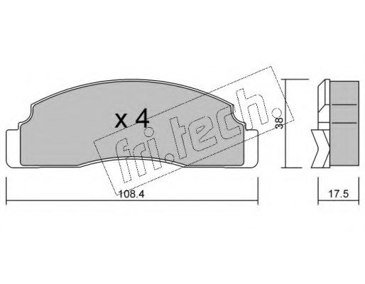 fri.tech. 024.0 Тормозные колодки для FORD FIESTA (Форд Фиэста) fri.tech. 024.0 Тормозные колодки для FORD FIESTA (Форд Фиэста)