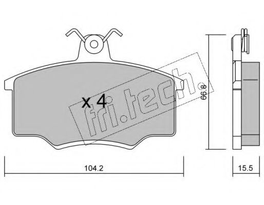 fri.tech. 026.1 Тормозные колодки для AUDI 80 (Ауди 80) fri.tech. 026.1 Тормозные колодки для AUDI 80 (Ауди 80)