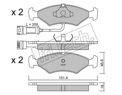 fri.tech. 031.1 Тормозные колодки для FORD ORION II (Форд Орион 2) fri.tech. 031.1 Тормозные колодки для FORD ORION II (Форд Орион 2)