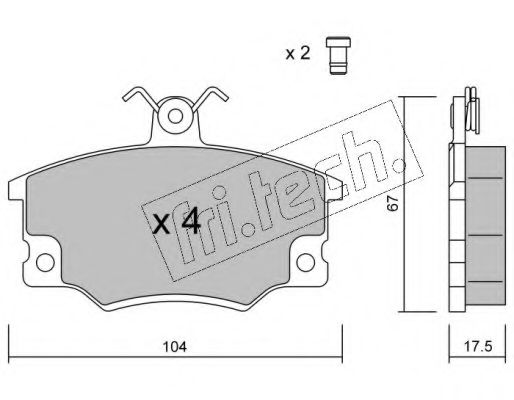 fri.tech. 032.1 Тормозные колодки для FIAT TEMPRA (Фиат Тэмпра) fri.tech. 032.1 Тормозные колодки для FIAT TEMPRA (Фиат Тэмпра)