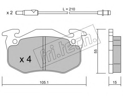 fri.tech. 038.2 Тормозные колодки для RENAULT SUPER 5 (Рено Супэр 5) fri.tech. 038.2 Тормозные колодки для RENAULT SUPER 5 (Рено Супэр 5)