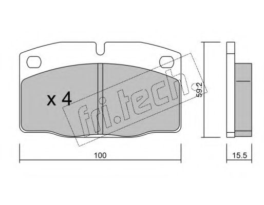 fri.tech. 046.0 Тормозные колодки для OPEL MANTA B CC (Опель Манта б cc) fri.tech. 046.0 Тормозные колодки для OPEL MANTA B CC (Опель Манта б cc)