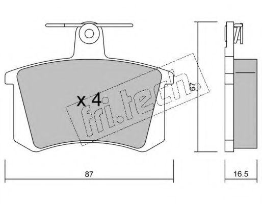 fri.tech. 050.0 Тормозные колодки для AUDI 90 (Ауди 90) fri.tech. 050.0 Тормозные колодки для AUDI 90 (Ауди 90)
