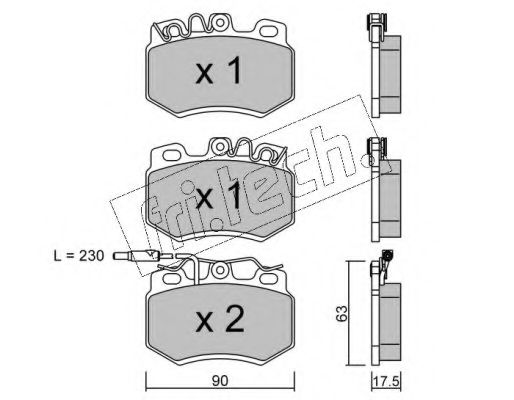 fri.tech. 051.1 Тормозные колодки для PEUGEOT 205 II (Пежо 205 2) fri.tech. 051.1 Тормозные колодки для PEUGEOT 205 II (Пежо 205 2)