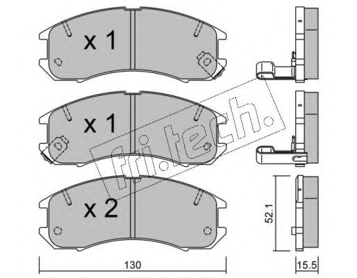fri.tech. 070.0 Тормозные колодки для MAZDA 626 III (Мазда 626 3) fri.tech. 070.0 Тормозные колодки для MAZDA 626 III (Мазда 626 3)