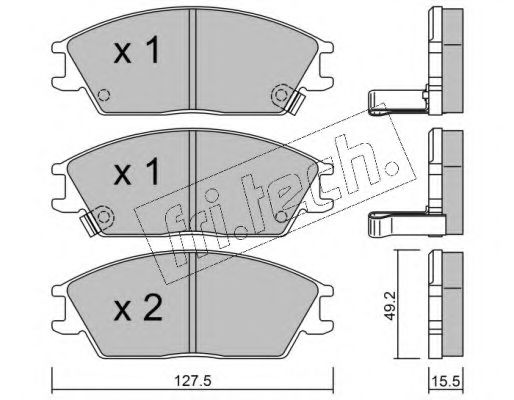 fri.tech. 083.1 Тормозные колодки для HYUNDAI EXCEL (Хендай Эxcэл) fri.tech. 083.1 Тормозные колодки для HYUNDAI EXCEL (Хендай Эxcэл)