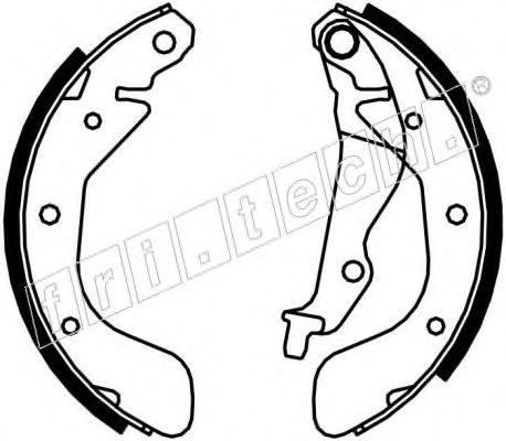 fri.tech. 1027.005 Тормозные колодоки для DAEWOO KALOS (Дэу Калос)