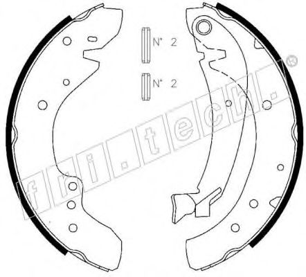 fri.tech. 1034.096 Тормозные колодоки для FIAT (Фиат) fri.tech. 1034.096 Тормозные колодоки для FIAT (Фиат)
