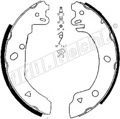 fri.tech. 1040.130K Тормозные колодоки 