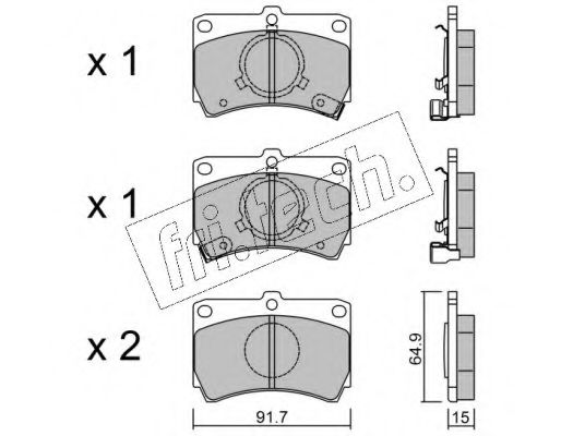 fri.tech. 105.0 Тормозные колодки для MAZDA 323 III (Мазда 323 3) fri.tech. 105.0 Тормозные колодки для MAZDA 323 III (Мазда 323 3)