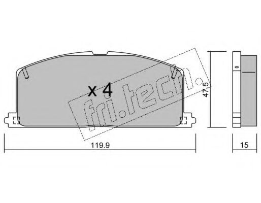 fri.tech. 110.0 Тормозные колодки для TOYOTA PASEO (Тойота/тоета Пасэо) fri.tech. 110.0 Тормозные колодки для TOYOTA PASEO (Тойота/тоета Пасэо)