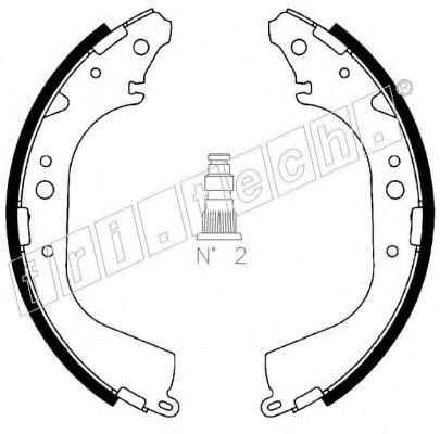 fri.tech. 1115.288 Тормозные колодоки 