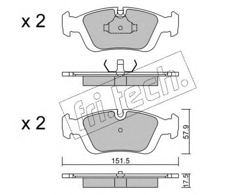 fri.tech. 126.0 Тормозные колодки для BMW 3 (Бмв 3) fri.tech. 126.0 Тормозные колодки для BMW 3 (Бмв 3)