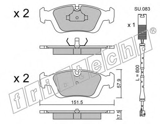 fri.tech. 126.0W Тормозные колодки для BMW 3 (Бмв 3) fri.tech. 126.0W Тормозные колодки для BMW 3 (Бмв 3)