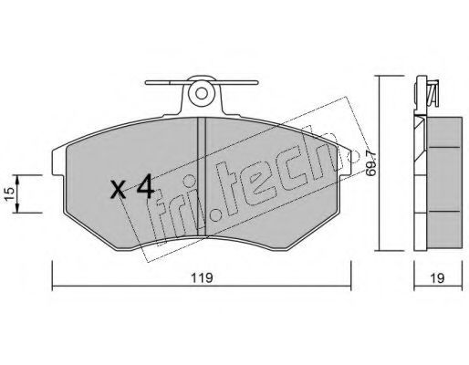 fri.tech. 151.0 Тормозные колодки для AUDI 90 (Ауди 90) fri.tech. 151.0 Тормозные колодки для AUDI 90 (Ауди 90)