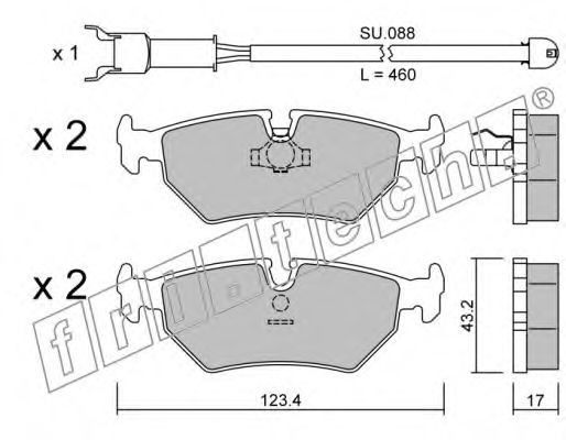 fri.tech. 182.0W Тормозные колодки для JAGUAR VANDEN PLAS (Ягуар Vандэн плас) fri.tech. 182.0W Тормозные колодки для JAGUAR VANDEN PLAS (Ягуар Vандэн плас)