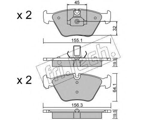 fri.tech. 216.3 Тормозные колодки для BMW (Бмв) fri.tech. 216.3 Тормозные колодки для BMW (Бмв)