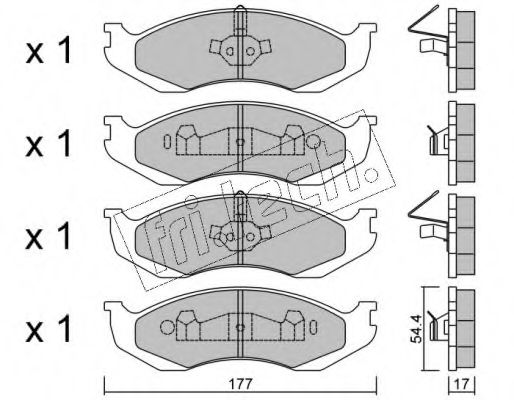 fri.tech. 227.0 Тормозные колодки для JEEP CHEROKEE (Джип Чироки) fri.tech. 227.0 Тормозные колодки для JEEP CHEROKEE (Джип Чироки)
