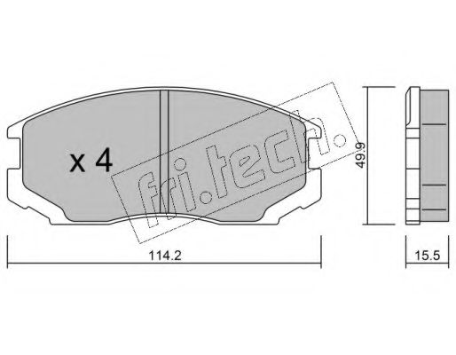 fri.tech. 230.0 Тормозные колодки для MITSUBISHI LANCER IV (Митсубиши/митсубиси Ланcэр иv) fri.tech. 230.0 Тормозные колодки для MITSUBISHI LANCER IV (Митсубиши/митсубиси Ланcэр иv)