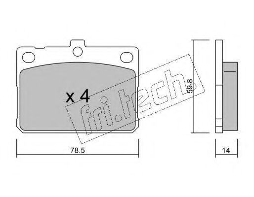 fri.tech. 237.0 Тормозные колодки для MITSUBISHI GALANT (Митсубиши/митсубиси Галант) fri.tech. 237.0 Тормозные колодки для MITSUBISHI GALANT (Митсубиши/митсубиси Галант)