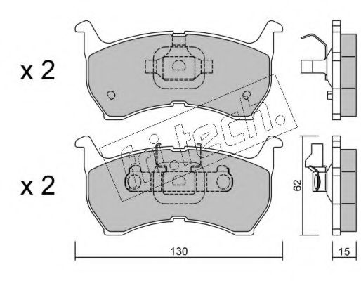 fri.tech. 240.0 Тормозные колодки для MAZDA 626 II (Мазда 626 2) fri.tech. 240.0 Тормозные колодки для MAZDA 626 II (Мазда 626 2)