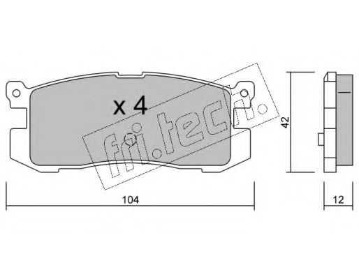 fri.tech. 242.0 Тормозные колодки для MAZDA 626 III (Мазда 626 3) fri.tech. 242.0 Тормозные колодки для MAZDA 626 III (Мазда 626 3)