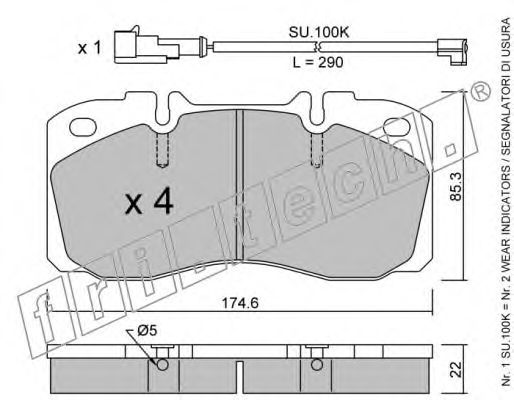 fri.tech. 277.1W Тормозные колодки для IVECO EURO (Ивеко Эуро) fri.tech. 277.1W Тормозные колодки для IVECO EURO (Ивеко Эуро)